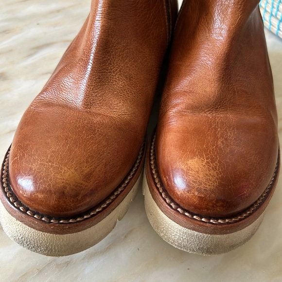 Bed Stu Women’s Tan Rustic Lydyi Vegetable Tanned Leather Ankle Boots Size 9 - Picture 8 of 16